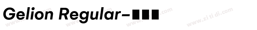 Gelion Regular字体转换